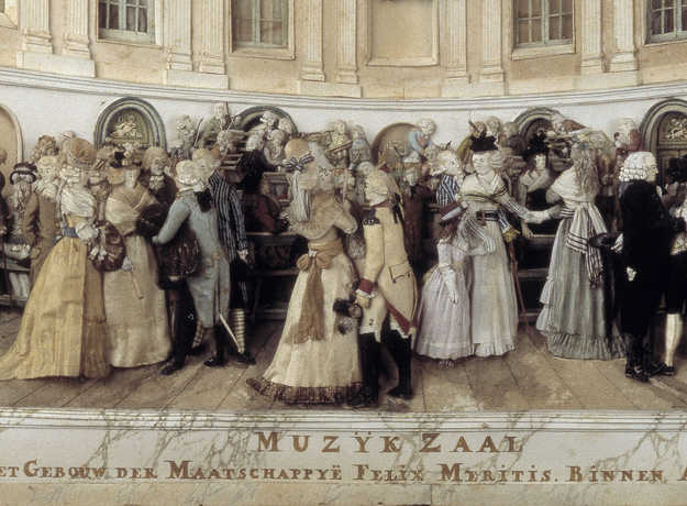 Muzykzaal, Gebouw der Maatschappÿe Felix Meritis, J.S. d'Arnaud, ca. 1791, Coll. Amsterdam Museum