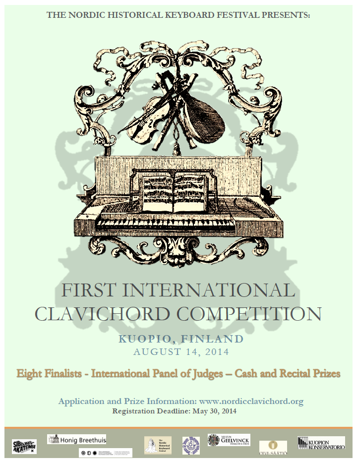 Nordic Historic keyboard Festival / Clavichord Competition 2014  poster