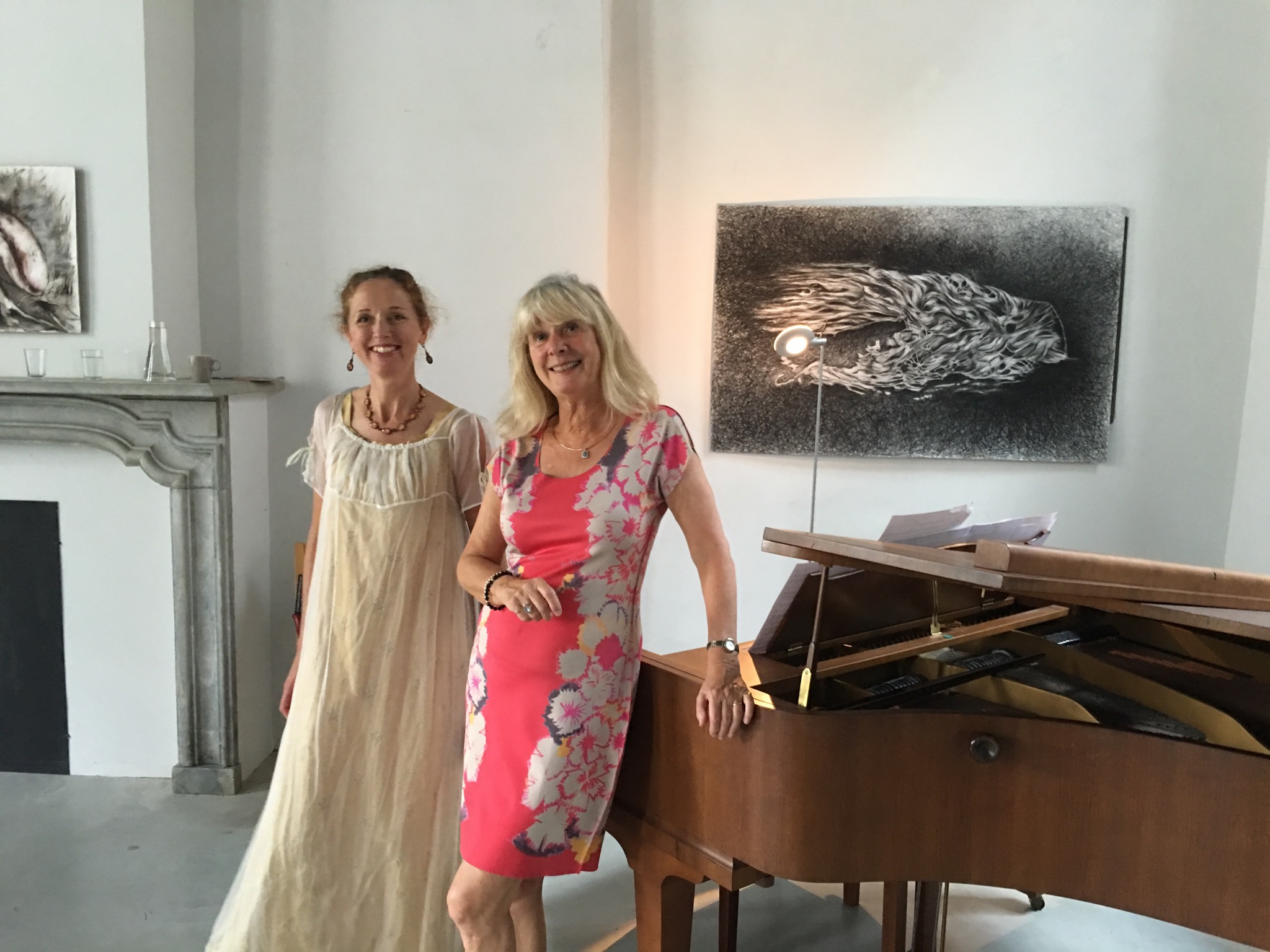 Paula Bär-Giese en Thera Coppens tijdens het Beethovenfestival 2016,  in Dat Bolwerck, Zutphen, 28 augustus 2016