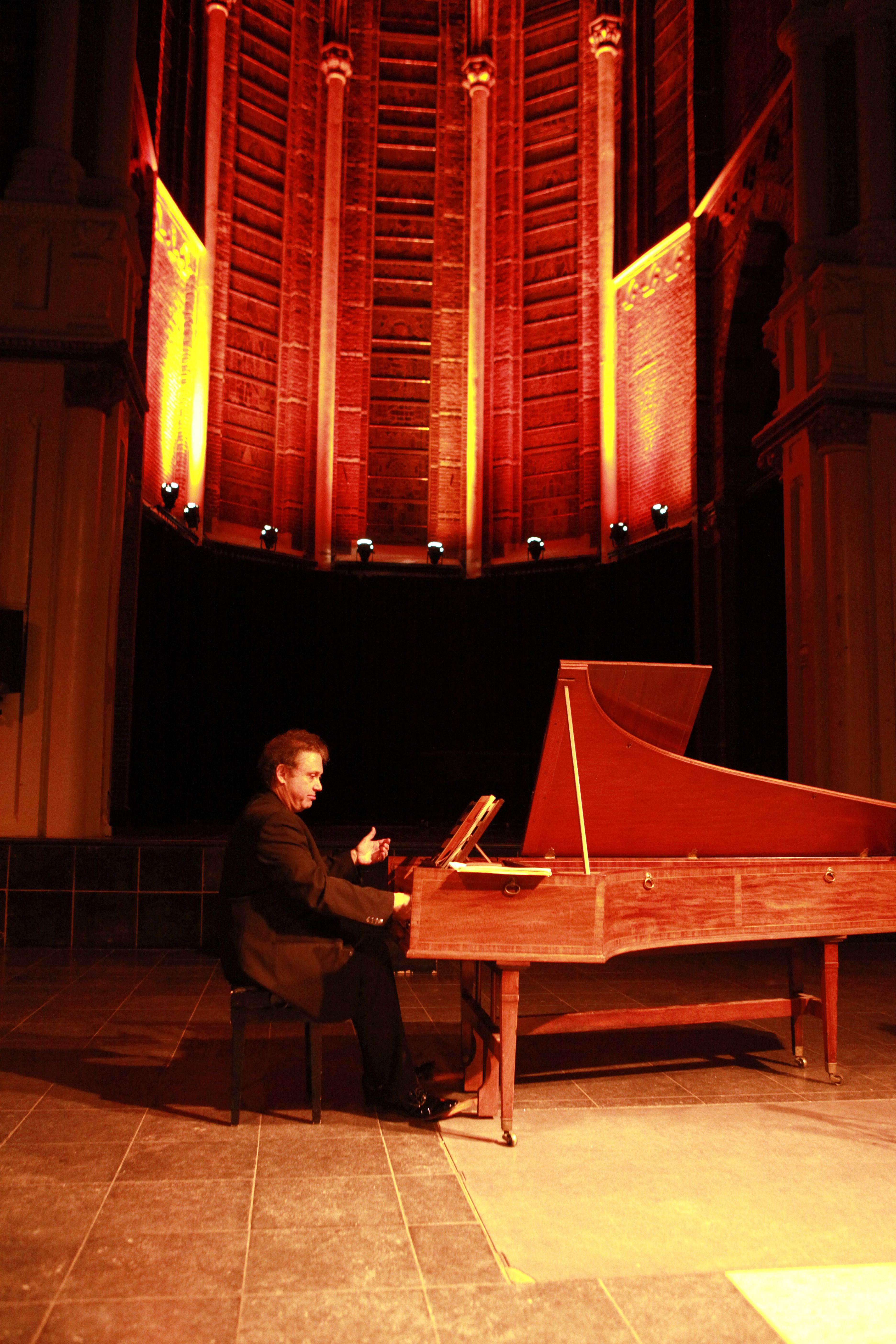 Richard Eagrr aan Rosenberger fortepiano, GFF 2015, Posthoornkerk