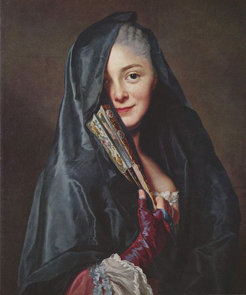 Dame met waaier, Alexander Roslin,1718-1793, Zweeds Nationaal Museum