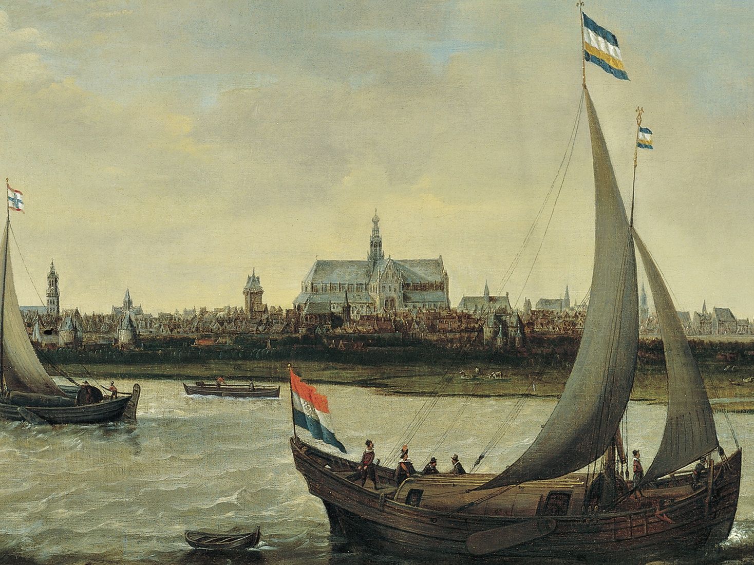 Gezicht op Haarlem, Hendrick Vroom, ca. 1625, detail, Coll. Frans Hals Museum